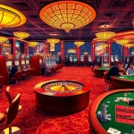 Exciting casino scene showcasing vibrant slots and roulette, highlighting 789F gaming experience.