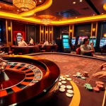A vibrant online casino scene showcasing players at the roulette table and engaging in various games at https://69vn.br.com/.