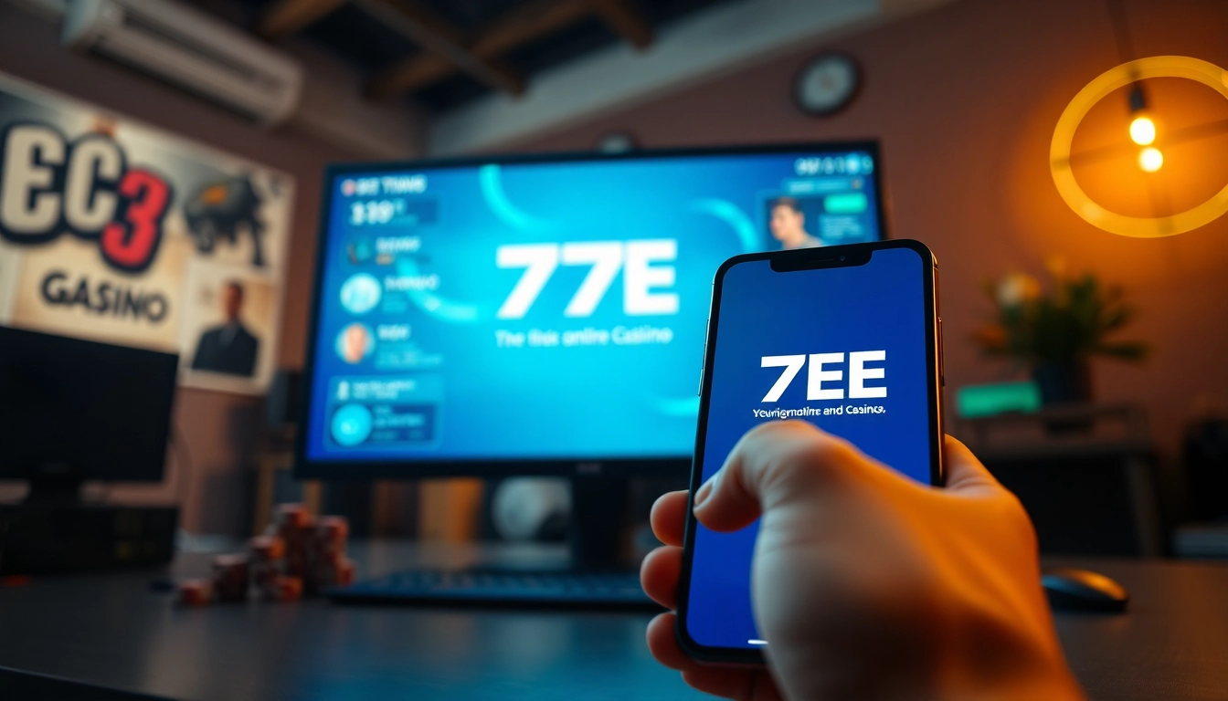 77EE online gambling platform with a modern interface, showing engaging user experience.