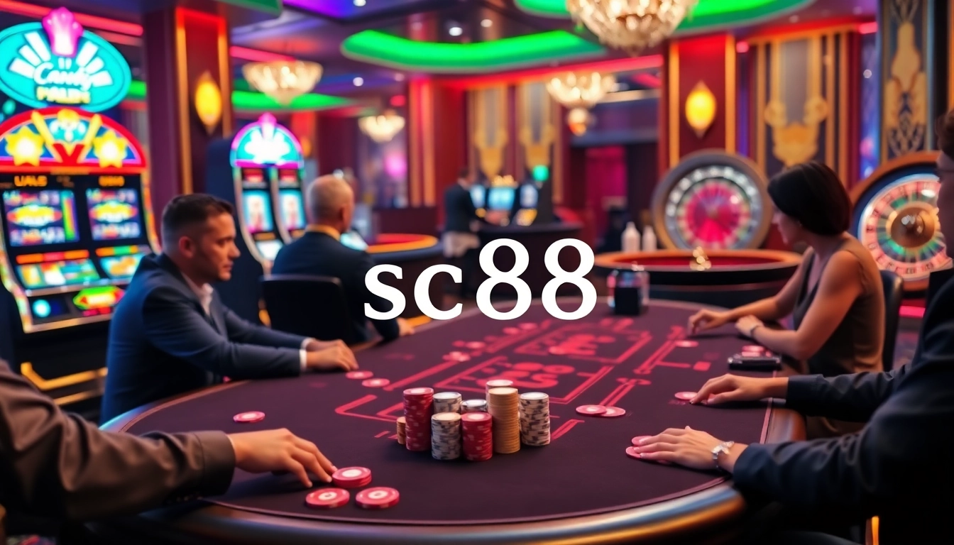 sc88 players engaged in an intense poker game at a luxurious gambling table