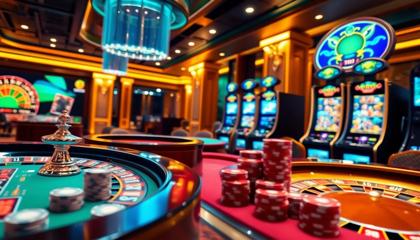 Engaging scene of an online gambling interface at loto188.gb.net with dynamic gaming elements.