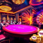 Experience thrilling gambling action at tg88's luxurious casino environment with vibrant games.
