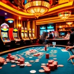 Experience thrilling gameplay at HBBET with vibrant casino tables and exciting slot machines.