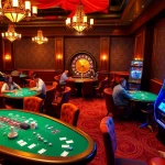Enjoying a thrilling b52 game at a luxurious casino table with vibrant atmosphere