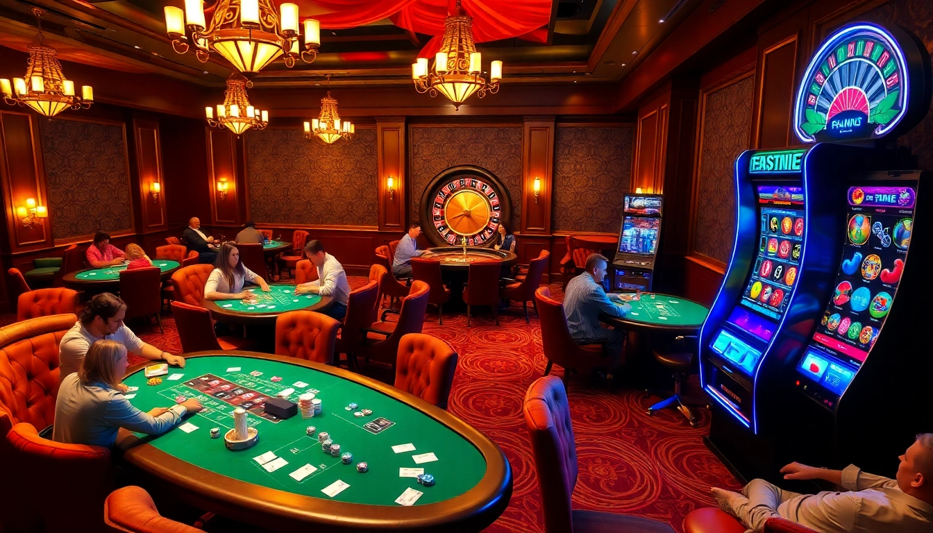 Enjoying a thrilling b52 game at a luxurious casino table with vibrant atmosphere