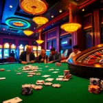 CM88-themed poker scene with players immersed in high-stakes action amidst luxurious casino elements.