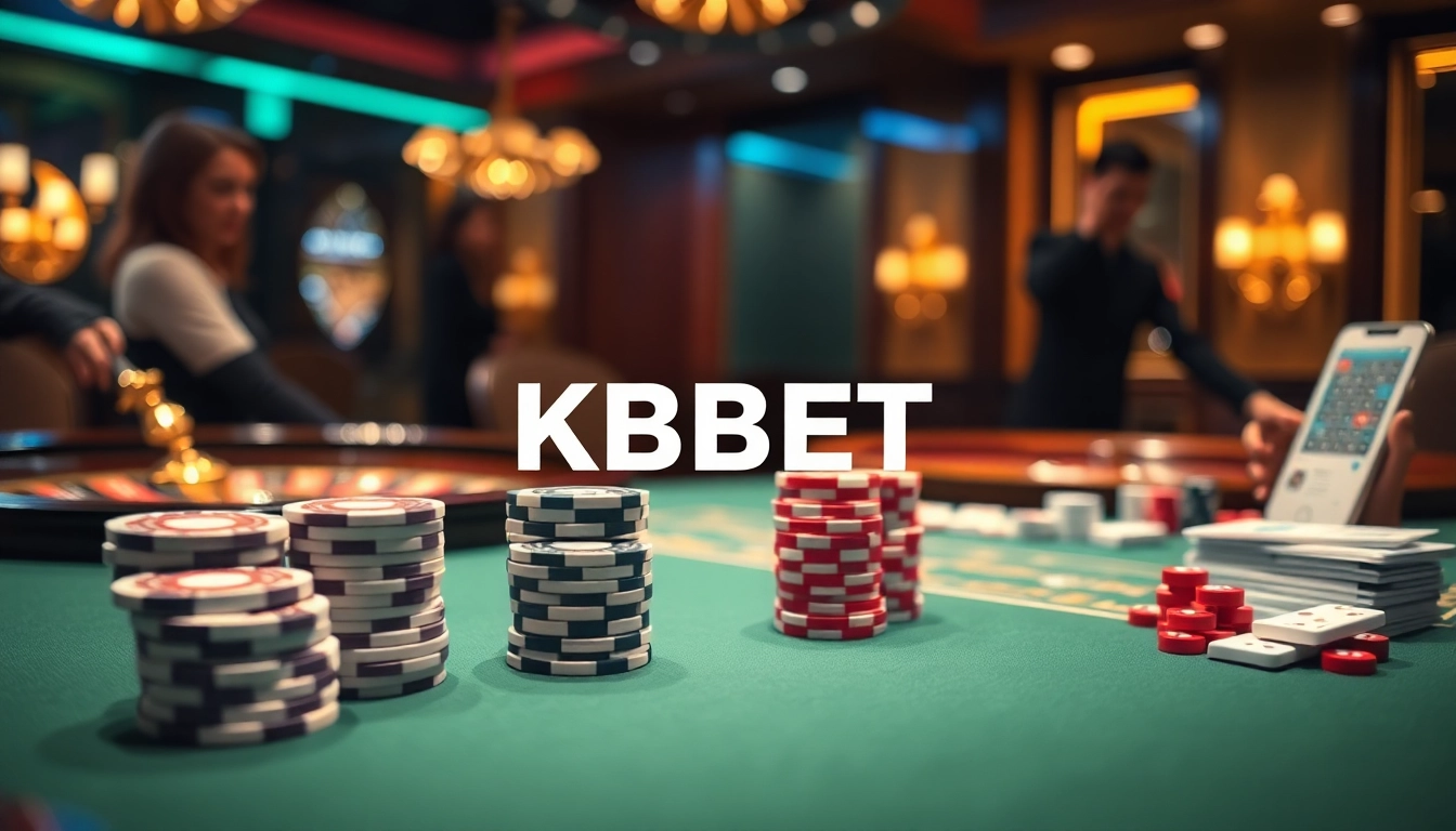Experience high-stakes gaming at KBBET's luxurious casino tables filled with excitement.