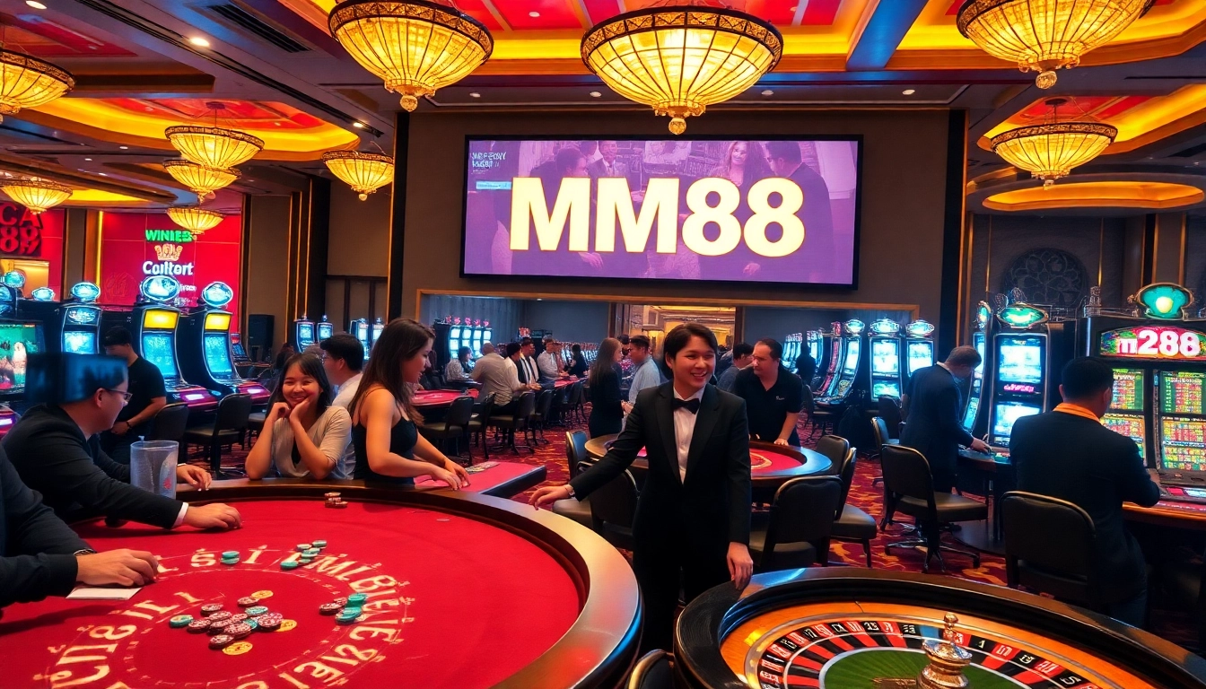 Players experience excitement at MM88 casino with vibrant games and thrilling bets.