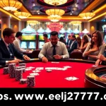 Experience thrilling moments at https://www.eejl77777.com/ with vibrant casino action and players at the poker table.