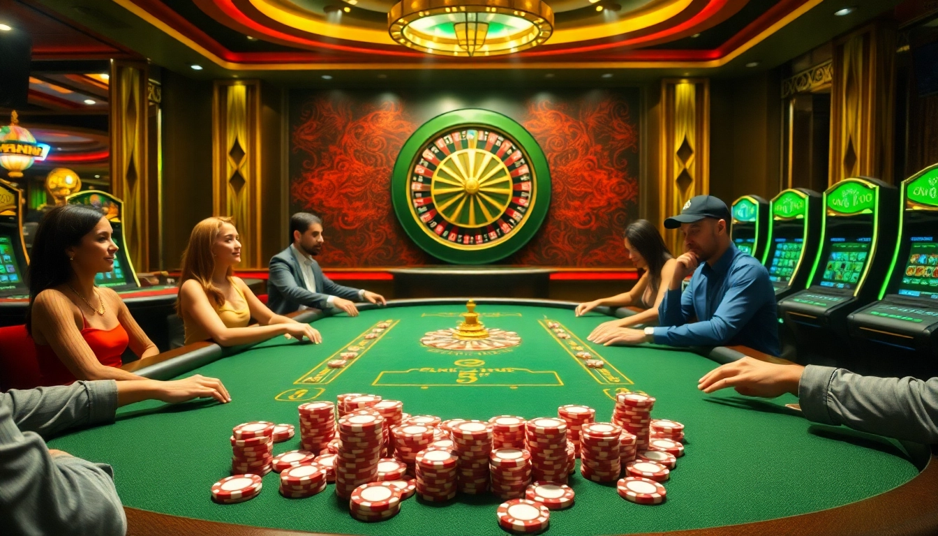 Experience thrilling gameplay at ww88 with poker tables and vibrant slot machines.