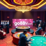 Experience the excitement at go88hv.com with vibrant casino action featuring roulette and slot machines.