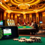 Experience the thrill of đăng nhập 8xbet with a vibrant online gambling interface showcasing dynamic casino elements.