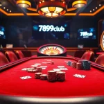 Experience luxury gambling at 789club with vibrant poker tables and casino atmosphere.