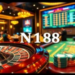 Experience the thrill of N188 gaming with high-stakes action at a vibrant casino table.