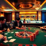 Exciting AF88 gaming action at a luxurious casino table with vibrant chips and cards.