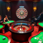 WW88 casino scene featuring luxury gambling tables and players enjoying poker and roulette.