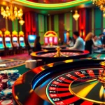Experience the thrill of winning at https://bet168.me/ with an exciting casino scene filled with roulette tables, slot machines, and players.