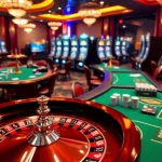 KJC Liên Minh's vibrant gambling scene with poker chips, cards, and a roulette wheel at https://kjcpro.it.com/.