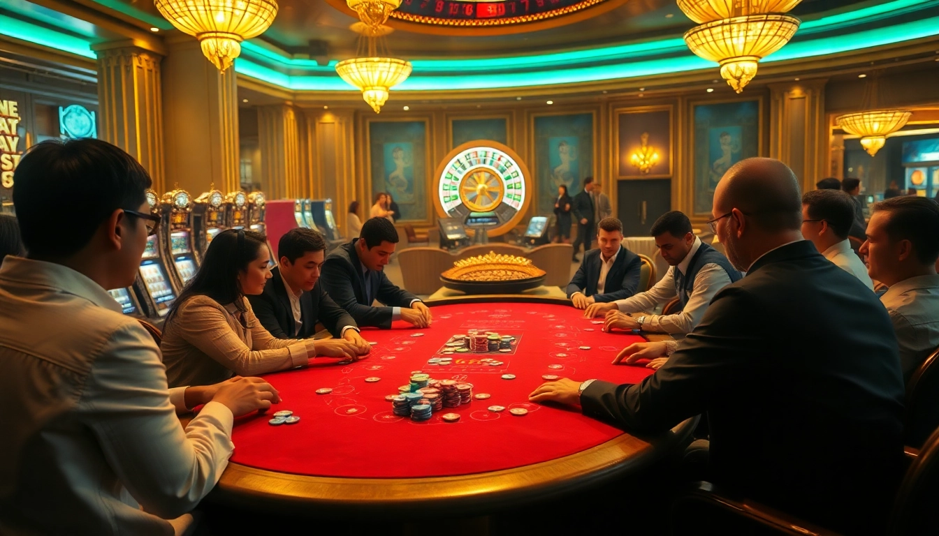 Experience the thrilling action of b52club poker at a vibrant casino table.