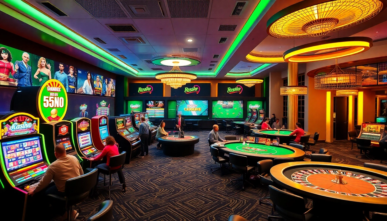 55WW online casino showcasing vibrant games and a user-friendly interface in an engaging atmosphere.