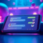 Engaging NSFW character AI chat interface, showcasing user interaction and customization elements.