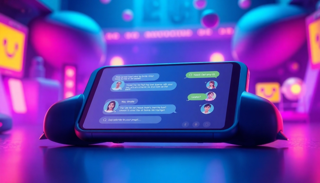 Engaging NSFW character AI chat interface, showcasing user interaction and customization elements.