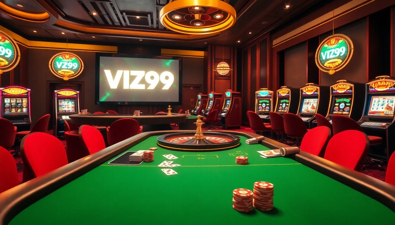 Engage with the thrill of high-stakes poker at VZ99, where professional players strategize around a luxurious table.