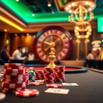 Excited players enjoying a game at the 58win online casino with vibrant casino elements.