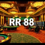 The exciting RR 88 casino scene features vibrant gaming tables and buzzing slot machines.