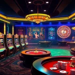 Dynamic gaming interface on trang chủ fun79 showcasing vibrant slot machines and roulette tables.
