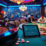 Experience thrilling bets at https://www.vvjl11.com/ with a vibrant casino scene featuring roulette and poker action.