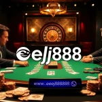 High-stakes poker game at a luxurious casino featuring https://www.eejl88888.com/ elements.