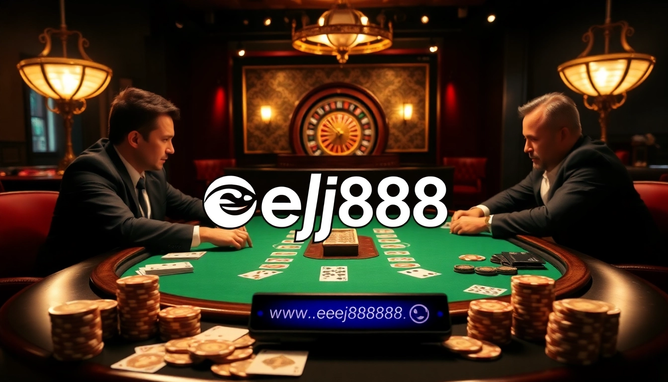 High-stakes poker game at a luxurious casino featuring https://www.eejl88888.com/ elements.
