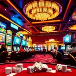 SLOTS8 themed slot machines attract players in a vibrant casino setting with exciting gameplay.