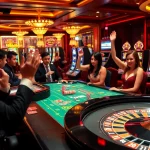 Experience the thrill of gambling at TG88 with vibrant casino tables and excited players.