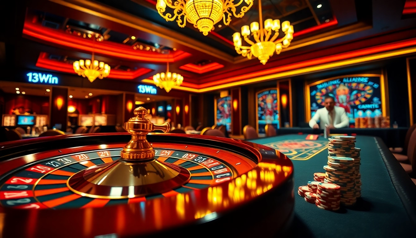 Exciting gameplay at 13Win casino with vibrant tables and engaging atmosphere.