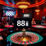 Players engaging in a thrilling game at a luxurious casino featuring the iconic 88i roulette table.