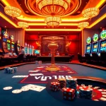 Experience high-stakes poker excitement at a luxurious casino featuring vn168-themed gaming moments.