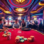 Experience the thrill of gambling with kp88 poker chips and vibrant casino visuals