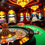 Players enjoying games at a glamorous casino table featuring 33win elements.