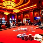 Exciting scene of gambling at https://789f00.net/ featuring poker, roulette, and luxurious casino decor.