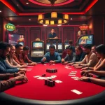 Players immerse in high-stakes poker excitement at C168 casino, showcasing vibrant tables and thrilling action.