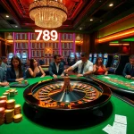 Experience the excitement of 789P with a luxurious casino scene featuring colorful chips and tables.