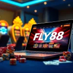 Experience the excitement of online gambling with FLY88 Link in a luxurious casino setup.