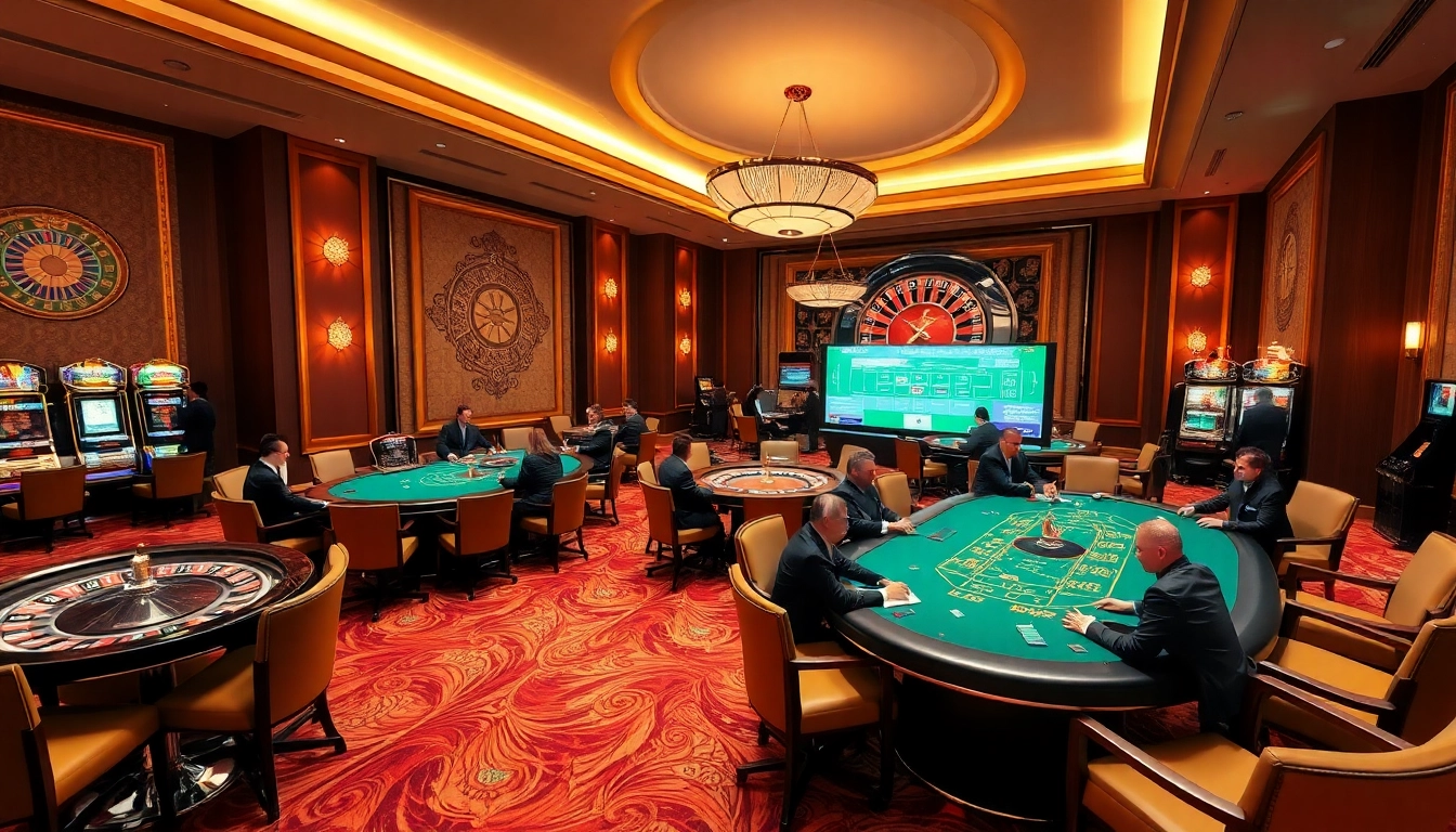 Experience thrilling gameplay at https://ww88.review/ with a stylish casino environment showcasing poker and roulette.