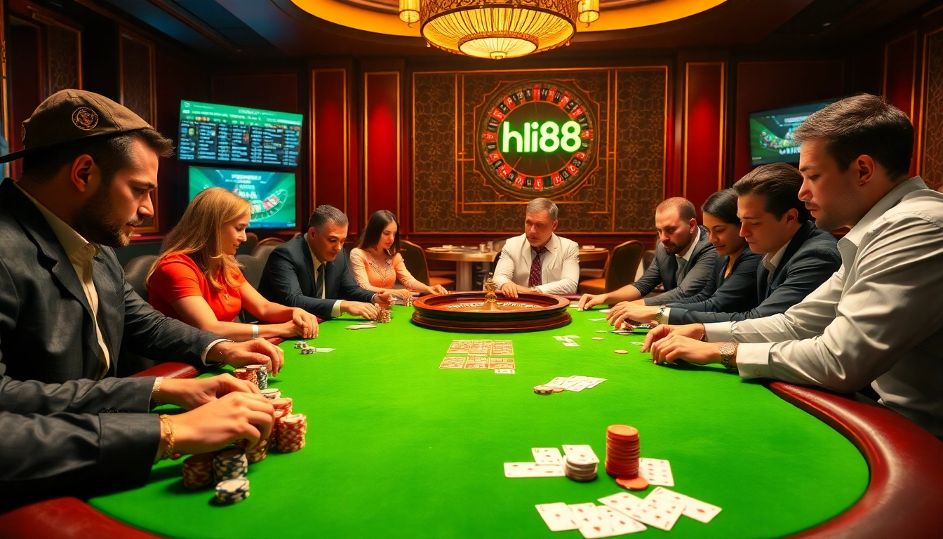 Experience thrilling gameplay at Hi88's exclusive poker table with vibrant chips and cards.