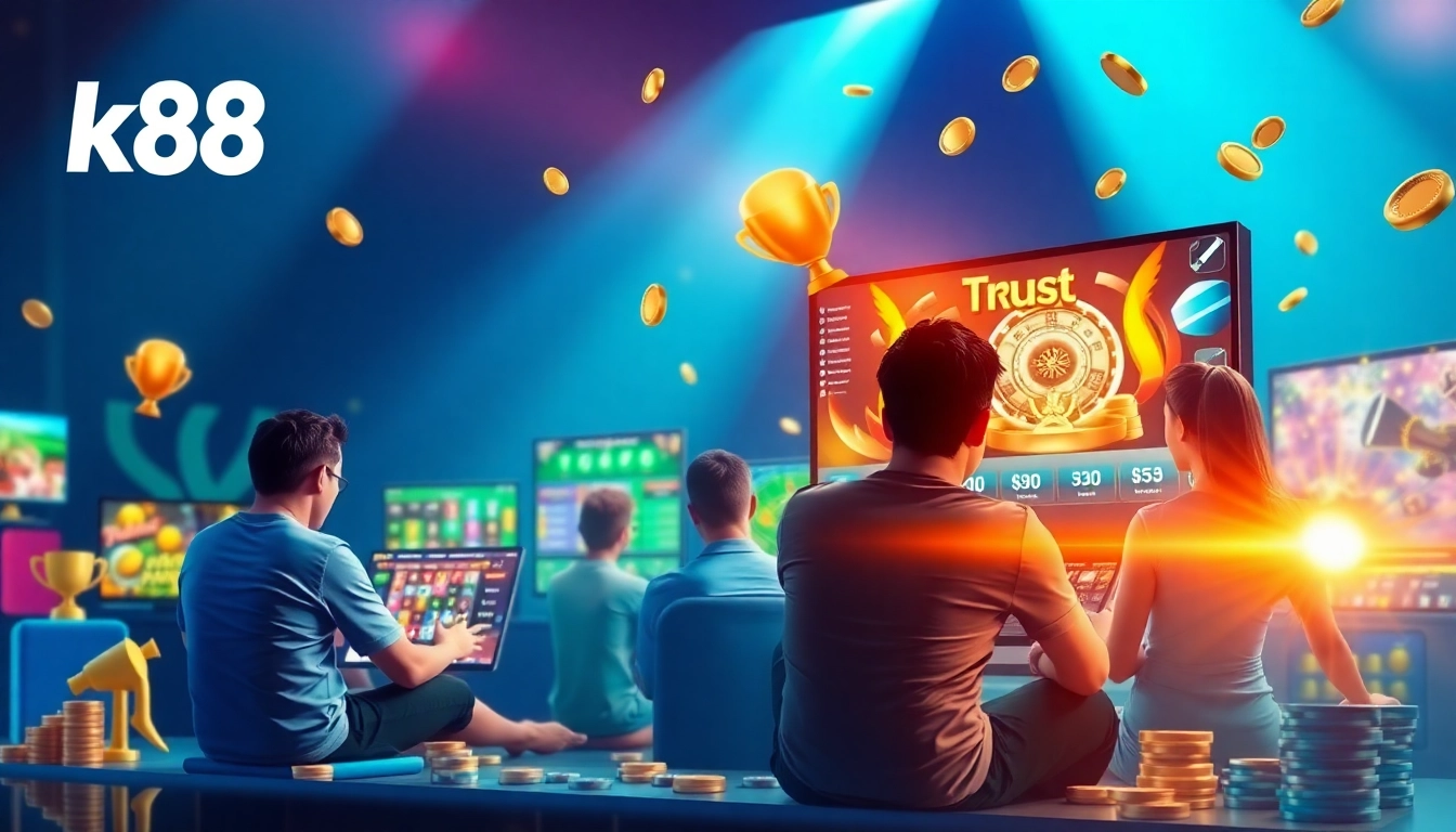 K88 online gaming platform showcasing diverse gaming options and an inviting atmosphere for players