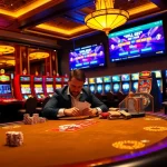 Experience the thrill at fly88fly.com with an elegant gambler at a luxurious casino table.