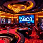 Players enjoying the excitement of casino games featuring ABC8 prominently displayed.
