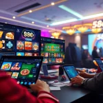 Engaging players enjoying the exciting online casino games on the 58ee platform, exuding trust and excitement.